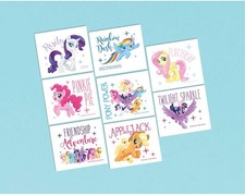 My Little Pony Friendship Adventures Kids Birthday Party Favor Temporary Tattoos