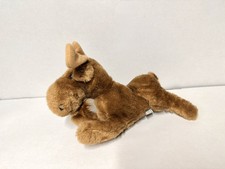 VINTAGE R . DAKIN Brown Moose Plush 1978 Stuffed Animal 11"