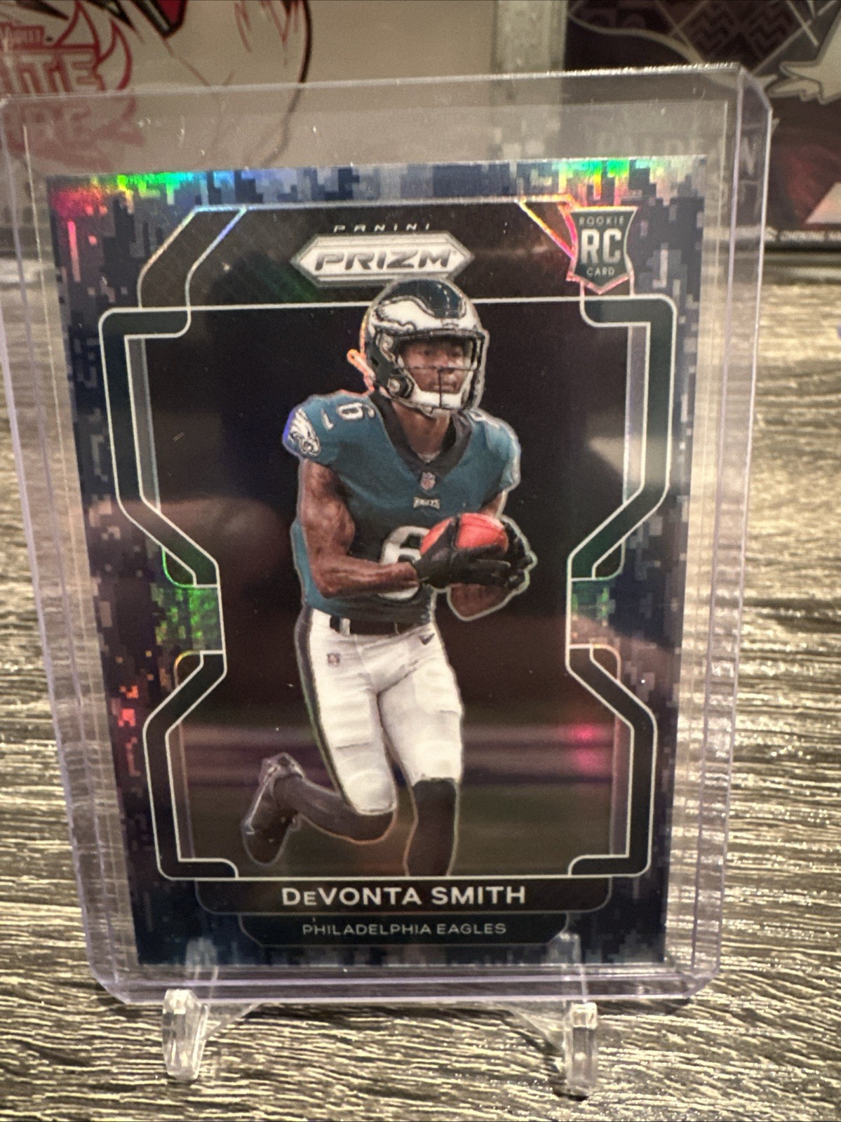 2021 Panini Prizm Devonta Smith Navy Camo Prizm Rookie RC /25 Eagles