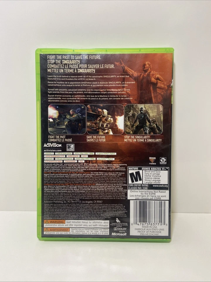 Singularity (Xbox 360, 2010) – Tested & Working – Case and Game only, No Manual - Image 2 of 4