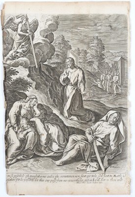 Agony in the Garden 1658 Jeremy Taylor Great Exemplar Folio Engraving