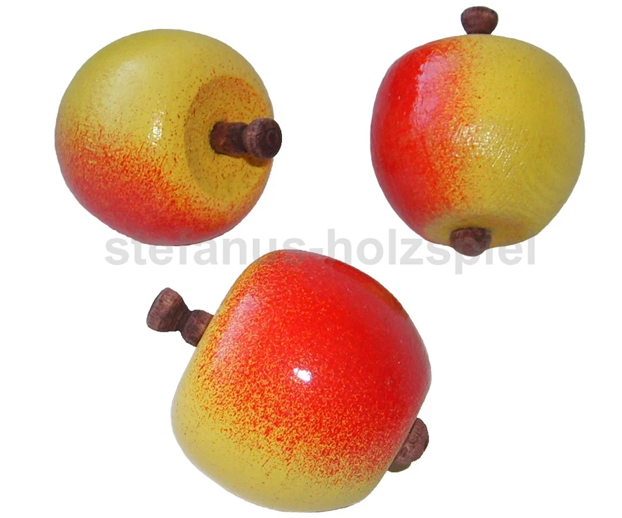 3 Äpfel (Holz) * 3x Apfel für Kaufladen, NEMMER (Made in Germany) * NEU