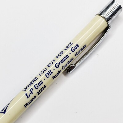 c1950s Rush Center, KS Renz Oil LP Gas Advertising Xmas Ad Mechanical Pencil G41