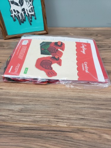 Christmas Cardinal Coasters Set of 6 Craftways Plastic Canvas Kit #570129 NIP  - Picture 4 of 4