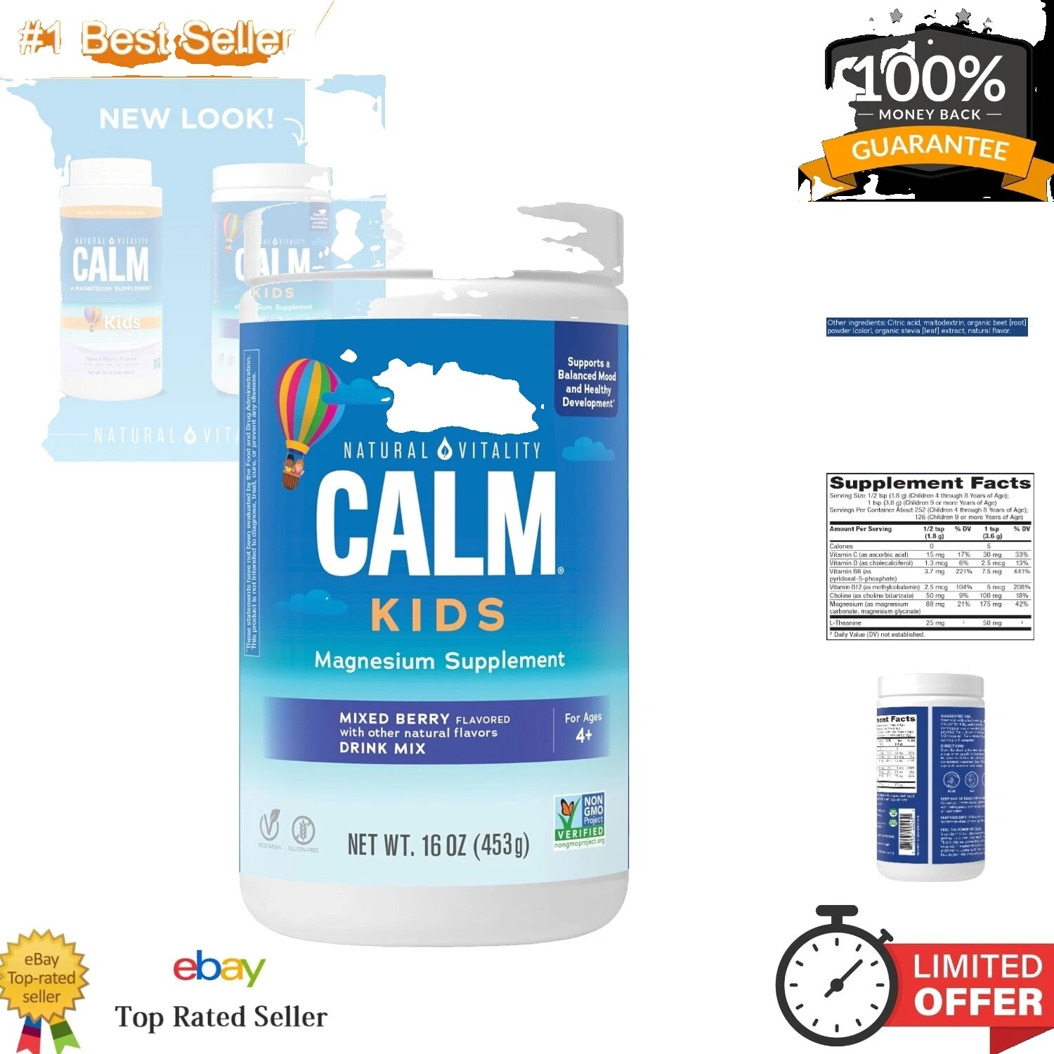 Líquido de vitamina B12 Natural Vitality vitaminas y minerales