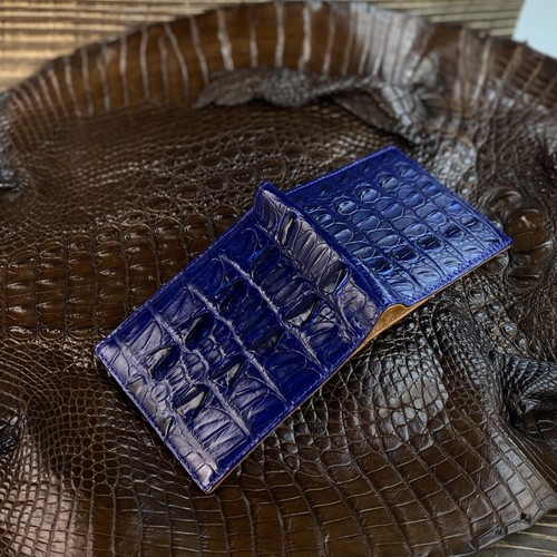 Real Crocodile/Ostrich Bifold Leather Wallet Men's Credit Card Wallet RFID Block - Picture 71 of 141