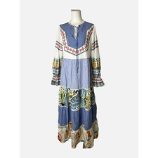 Farm Rio Women's Pineapple Beach Embroidered Maxi Dress Size Small