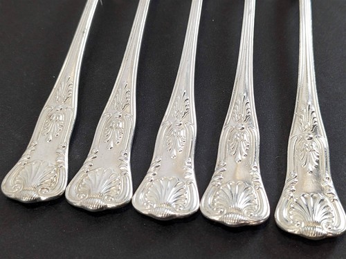 Reed & Barton KINGS 5 Oyster Forks 6" Silverplate Flatware 1900 - Picture 4 of 7