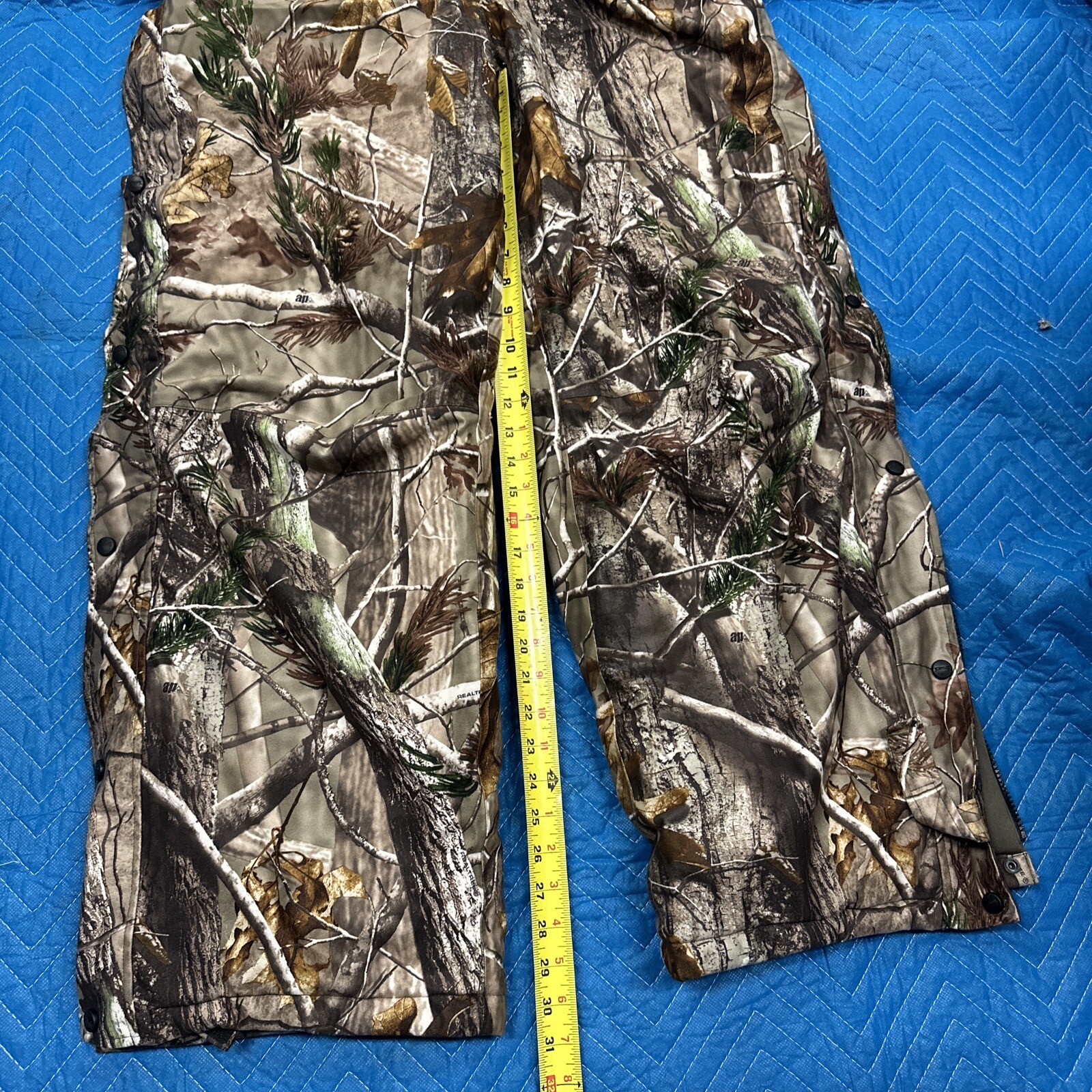 RealTree ScentLok Thunder Tek Camo Bibs Windproof Waterproof XL Carbon