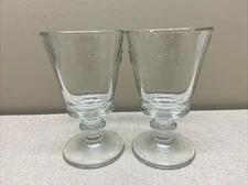 Set of 2 La Rochere Bee Wine Glass, France, Embossed Bee, 5.5"