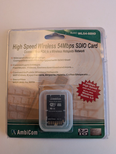 AmbiCom WL54-SD 802.11g Wireless WiFi WL54 SDIO SD Card with Installation CD New - 第 2/3 張圖片
