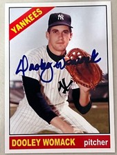 DOOLEY WOMACK  NEW YORK YANKEES  1966 STYLE  SIGNED CUSTOM CARD