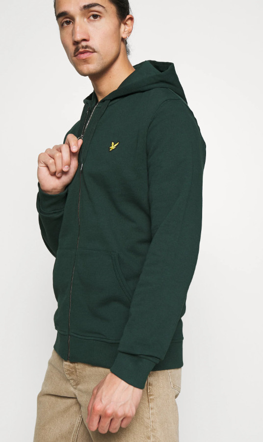 LYLE & SCOTT ZIP THROUGH HOODIE DARK GREEN ML420VOG W486 Size XXL image 2
