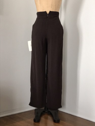 Xiao Studio Chocolate Brown Foldover Slit Leg Pants, Assembly New York ,MNZ - Picture 5 of 6