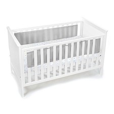 breathable baby mesh crib liner solid back