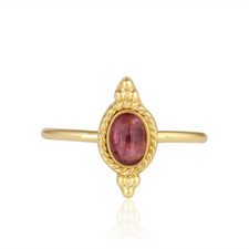 Natural Pink Tourmaline Statement Engagement Adjustable Ring 925 Silver