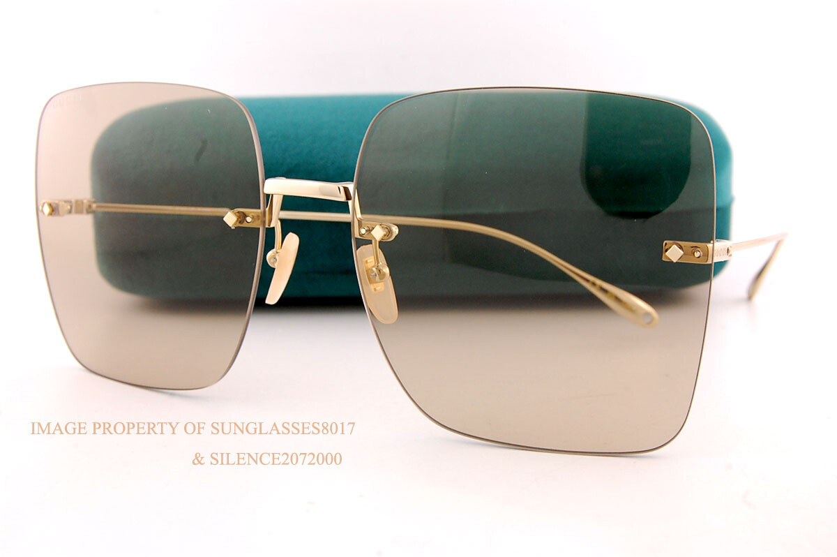 Brandneue Gucci Sonnenbrille GG 1147/S 003 gold/braun für Damen 