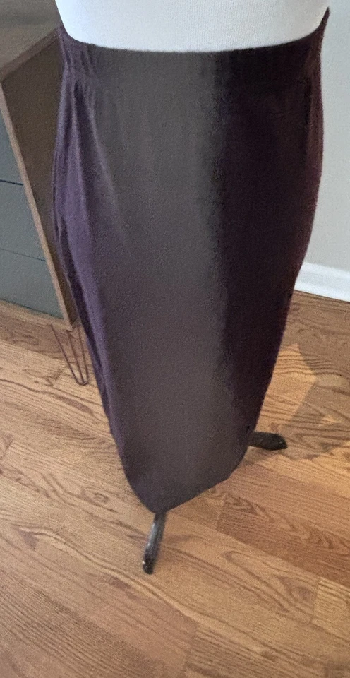 Lilith France Maxi Skirt with Wide Ribbed Band at Hem, Size Medium, Brown - Image 3 of 4