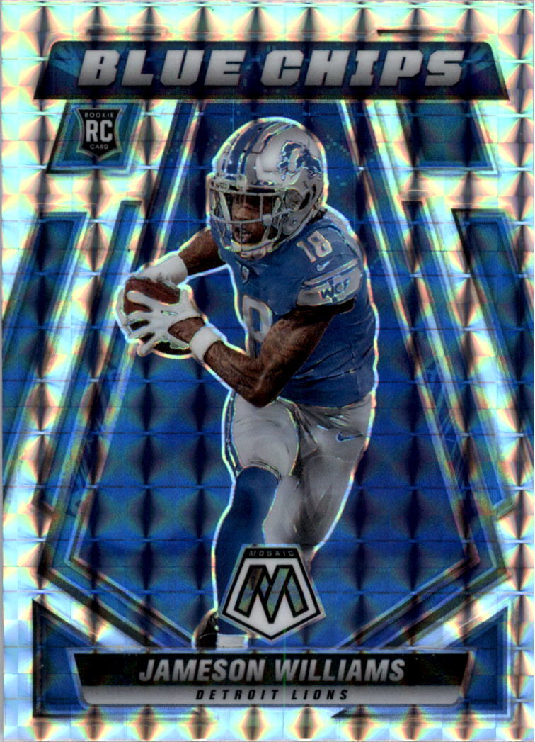 2022 Panini Mosaic Blue Chips Mosaic #9 Jameson Williams - NM-MT
