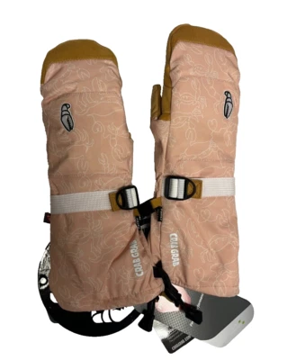 $80 Crab Grab Cinch Ski/Snowboard Mittens NWT Size S,M,L Doodie Pink Women's