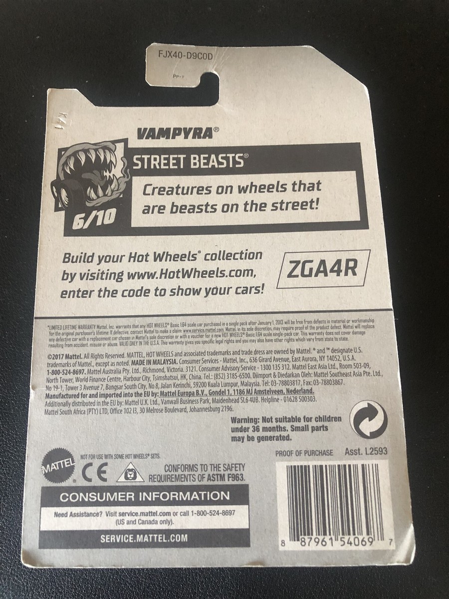2018 Hot Wheels 50th Anniversary Street Beasts 6/10 Vampyra