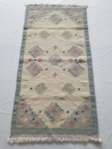 Vintage Handmade Traditional Geometric Multicolor Kilim Rug Carpet 154x81cm