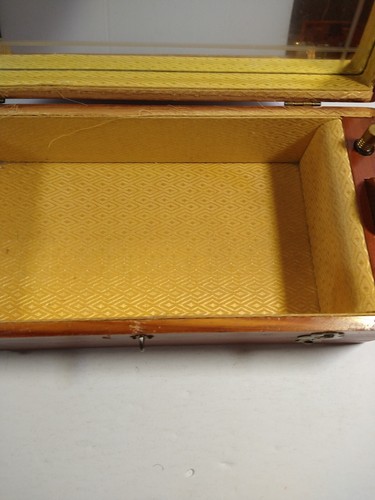 Caja de tocador de madera vintage para joyería/maquillaje Pilliod ~ peine de perfume en polvo - Imagen 12 de 24