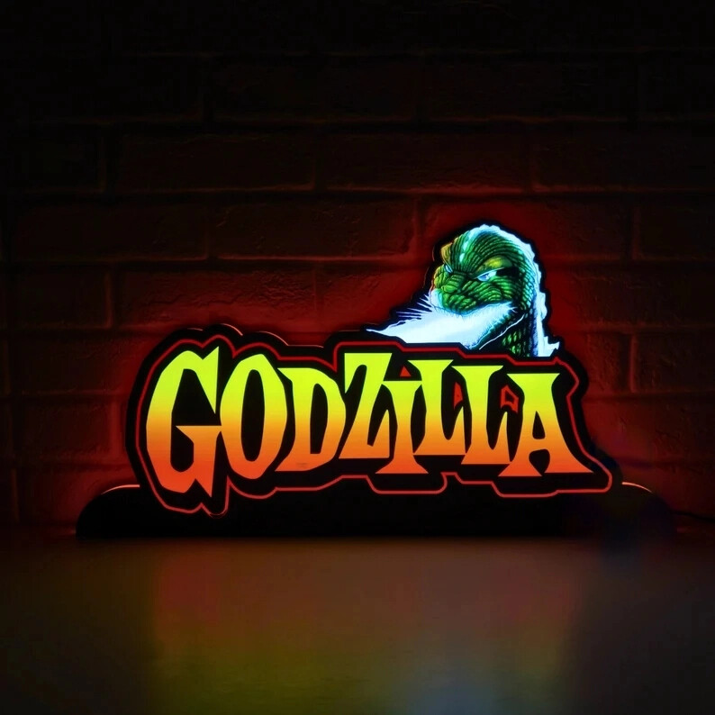 Godzilla Pinball Topper LED Lightbox | Dimmer | Enhance Your