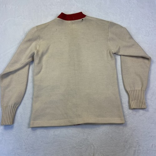 Pearson Sporting Goods Letterman Sweater "A" Men’s 44 Varsity Cream Red Vintage - Picture 12 of 18