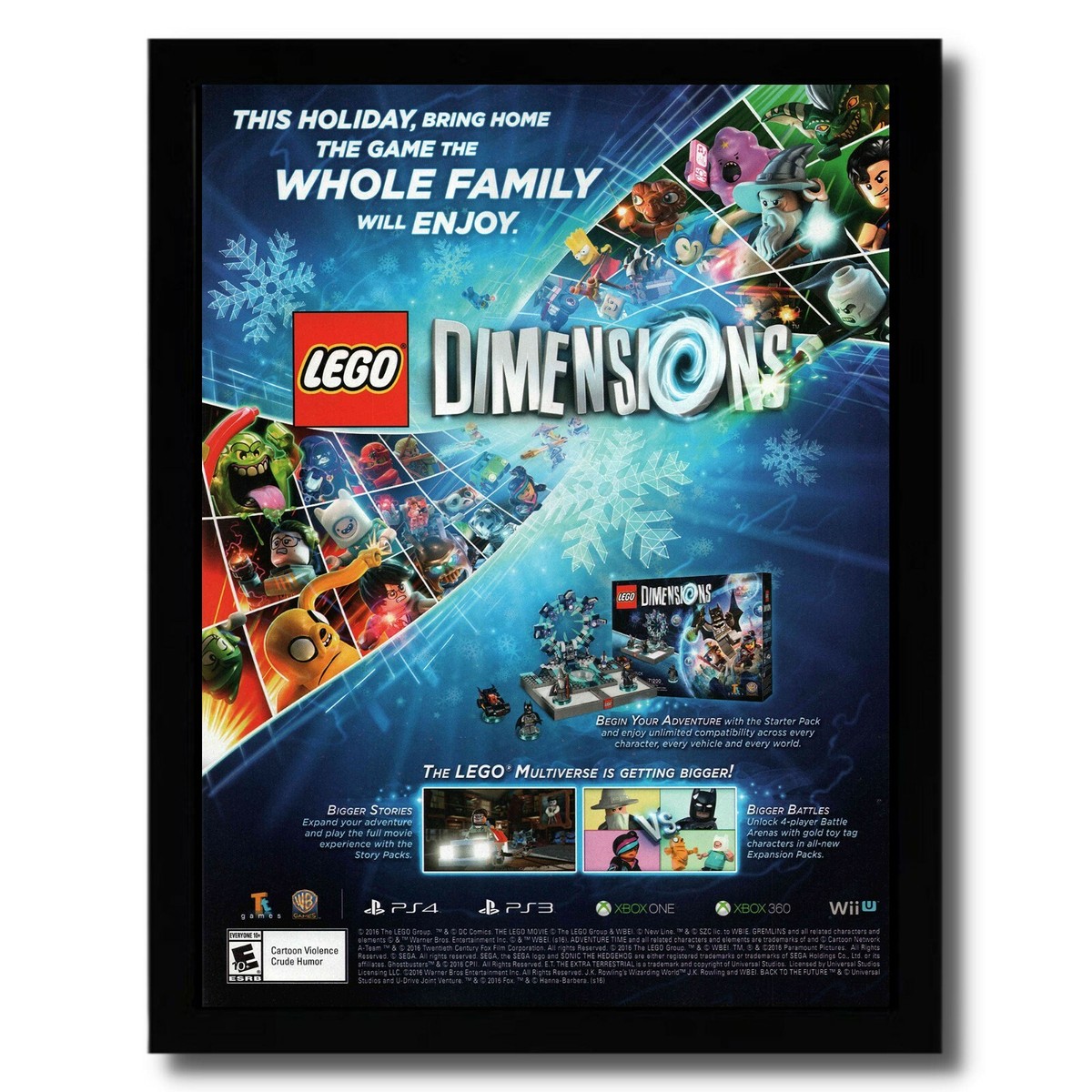 2016 LEGO Dimensions Starter Pack Framed Print Ad/Poster PS4 Xbox