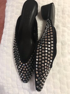 clear pointy toe mules