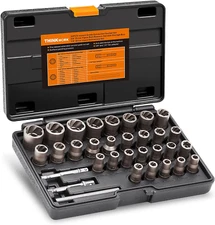 Upgrade Bolt Extractor Set, 32 Pieces Impact Bolt & Nut Remover Set,