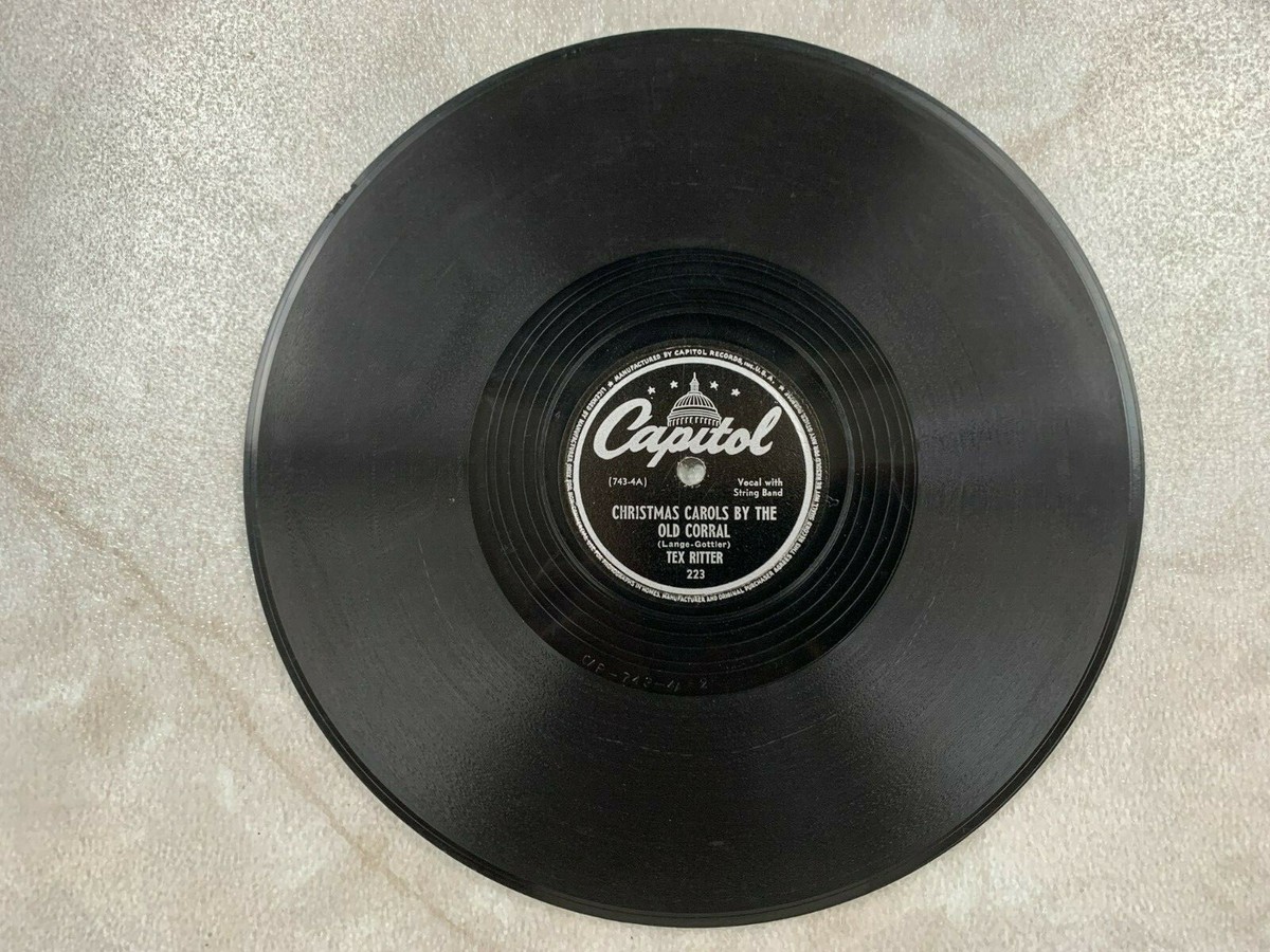 terrLPレコード Vintage Tex Ritter 78 RPM 10