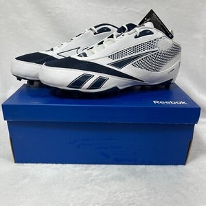 Reebok Men\'s Cleats Blue White Size 13.5 Pro Burner Speed Mid SD3 Football Shoes REEBOK Men Size 13.5, NAVY/WHITE NFL PRO BURNER SPEED  main image 2