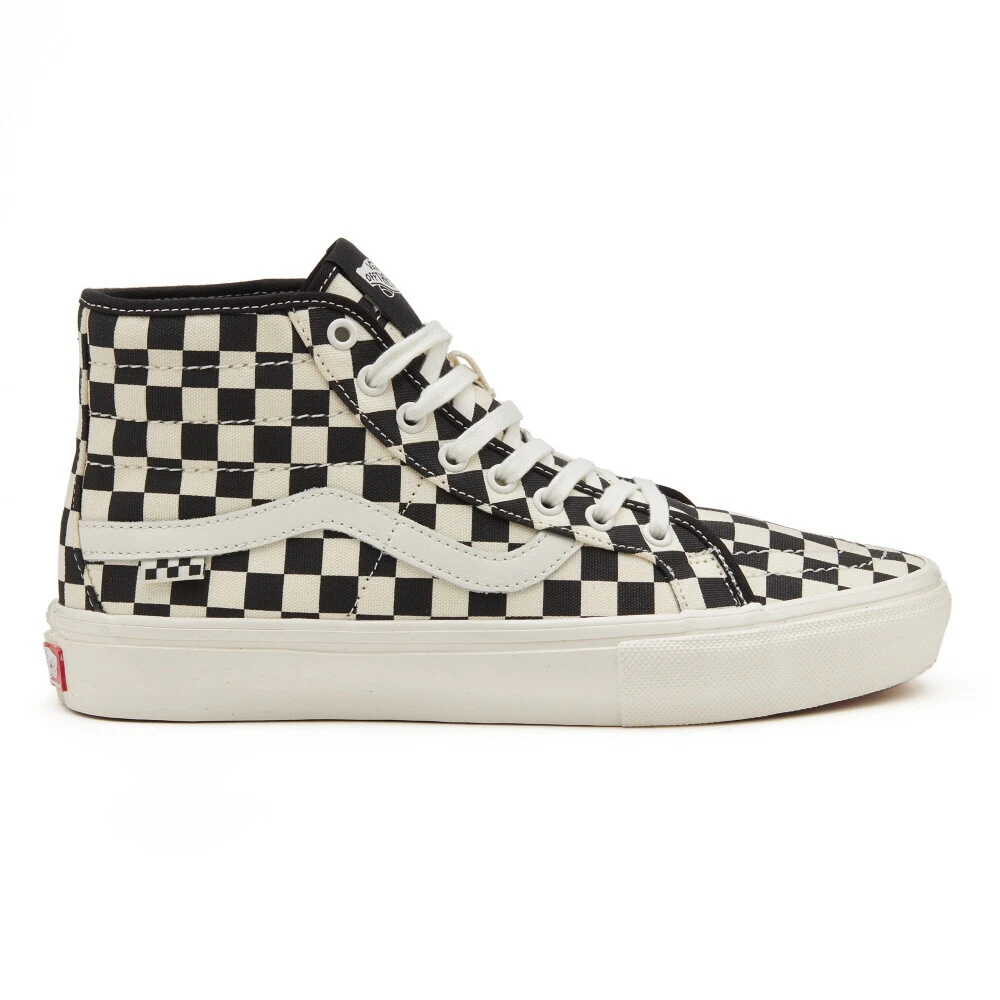 New Vans Sk8 Hi Decon Checkerboard Black White Sneakers Hig Top Shoes 2022