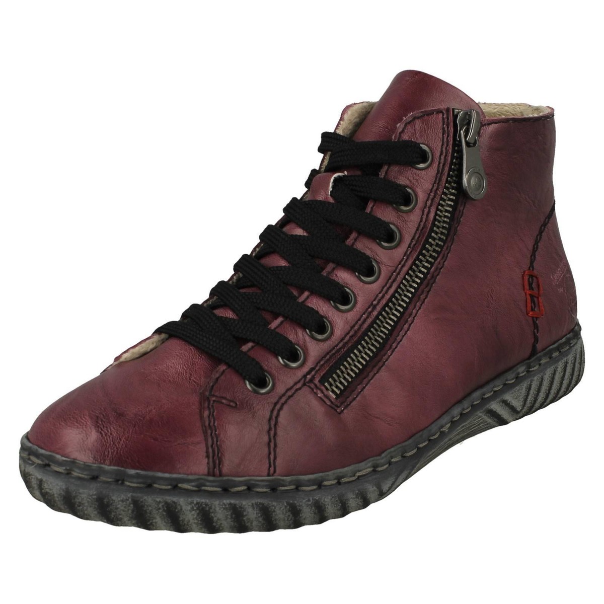Rieker Women's Synthetic Boots - Zip-Up Ankle Boots In Gray For Fall & Winter - View #4