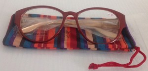 red bifocal reading glasses