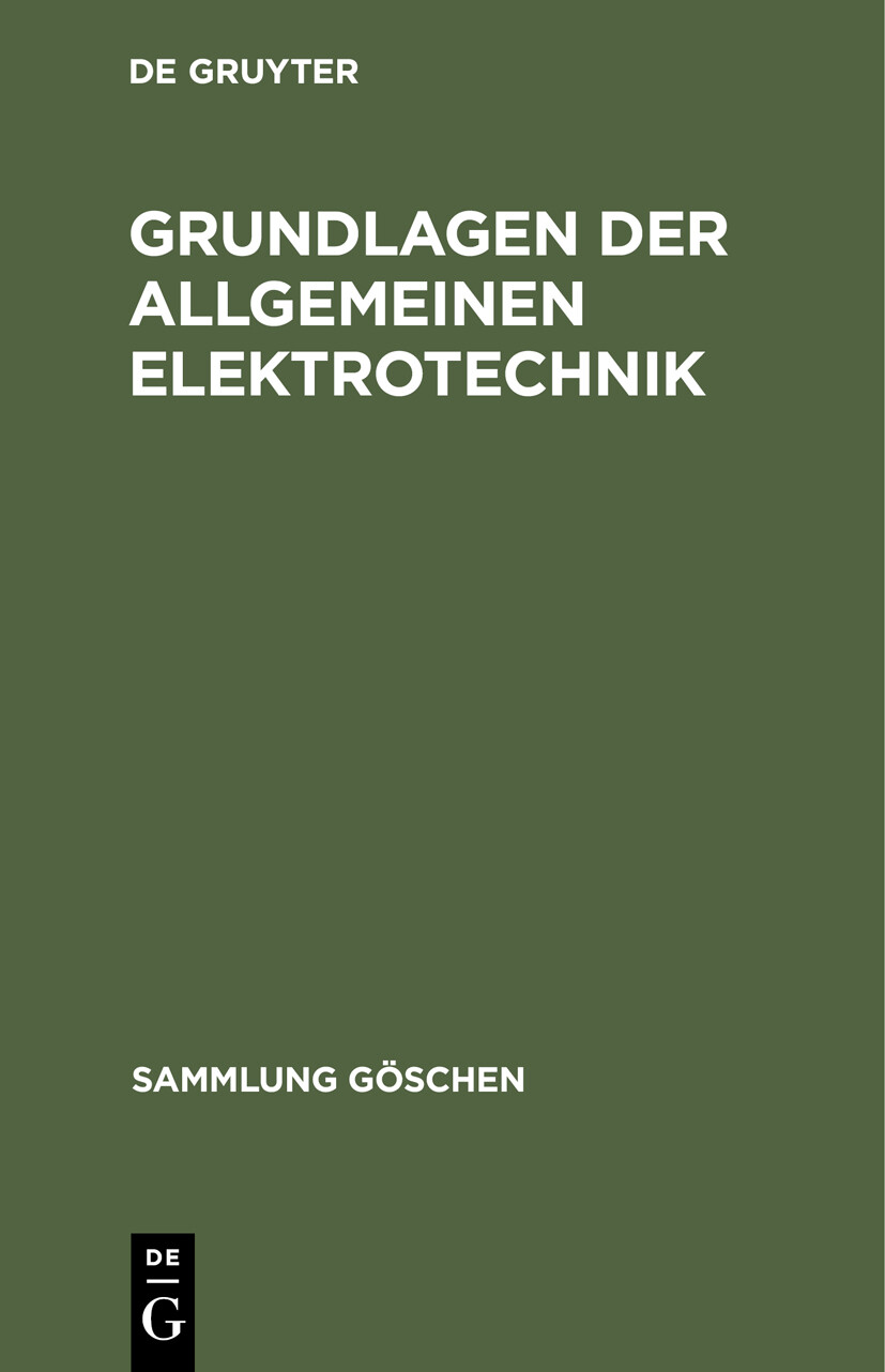 Thumbnail - Otto Mohr / Grundlagen Der Allgemeinen Elektrotechnik