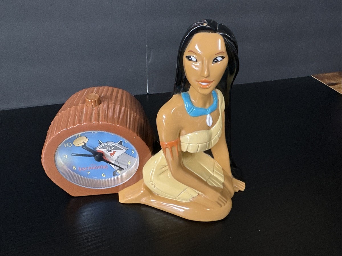 Vintage 1995 Walt Disney Pocahontas Alarm Clock. Tested Works