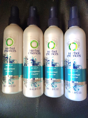 4 x  Herbal Essences Set Me Up NON Aerosol Hairspray #2 Medium   Lily Bliss