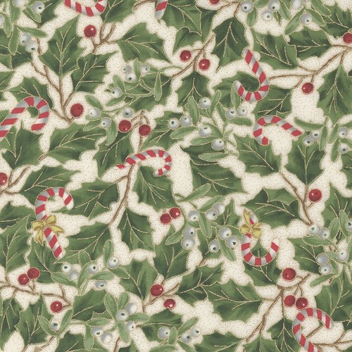 Moda Fabrics Charm Pack - Merry Manor Metallic. 42 x 5 inch squares - Picture 4 of 9