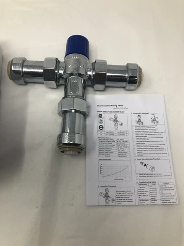 Jones Stephens C77469LF Plumbite 3/4" x 3/4" Push On Thermostatic Mixing Valve - Picture 3 of 5