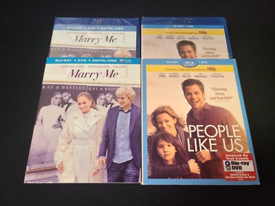 PEOPLE LIKE US  (Chris Pine) + Marry Me ( Jennifer Lopez) BLU RAY / DVD NEW 