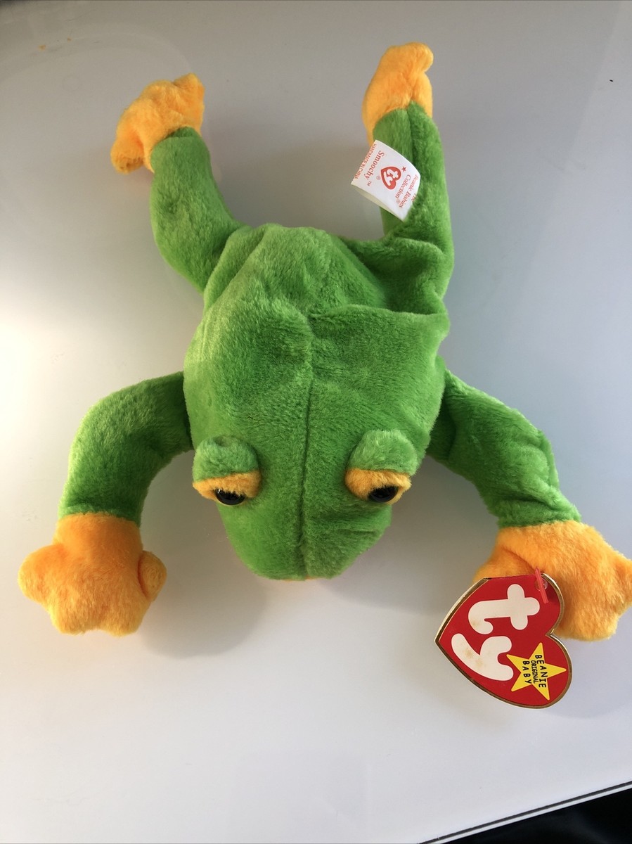 Ty Beanie Baby ‘Smoochy’ The Frog (Retired 1997) Tag Errors Rare Collectible