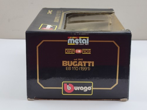 Bburago Diamonds 1:18 Scale 1991 Bugatti EB 110 Diecast Car Model | Grey | #3045 - Picture 8 of 10