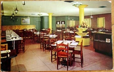 1950s Estes Park, Colorado Postcard: The Old Plantation Restaurant Interior - CO