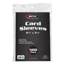 500 BCW Card Sleeves | Standard Size 1-SSLV-500 | 1 Pack of 500