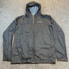 Columbia Youth Size XL Black Full Zip Windbreaker Lightweight Jacket Hooded Coat