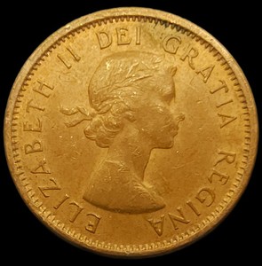 1961 Canadian copper One Cent