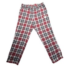 Disney Parks Sleep Pants Womens Sz Medium Plaid Flannel Mickey Mouse Soft Lounge